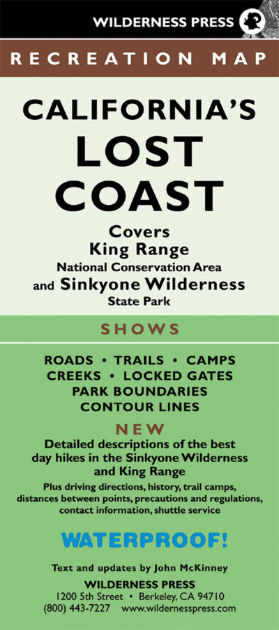 California's Lost Coast Recreation Map